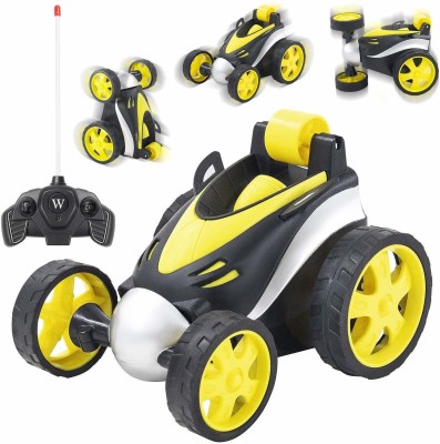 CloudNine Remote Control Car RC Stunt Vehicle 360°Rotating Rolling Radio Control Electric Race Car Boys Toys Kids Gifts Yellow(Black and yellow)