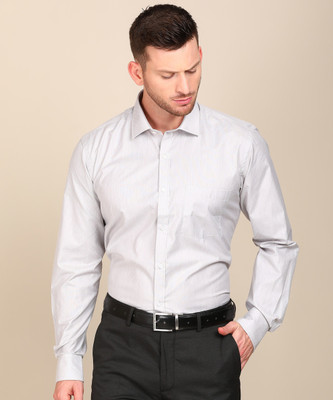 PARK AVENUE Men Self Design Formal Beige Shirt
