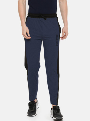 Dollar Solid Men Blue Track Pants