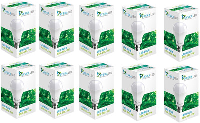 Syska 9 W Standard B22 LED Bulb (White, Pack of 10)