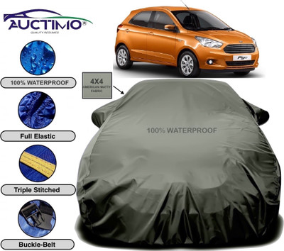 AUCTIMO Car Cover For Ford Figo (With Mirror Pockets)(Green)
