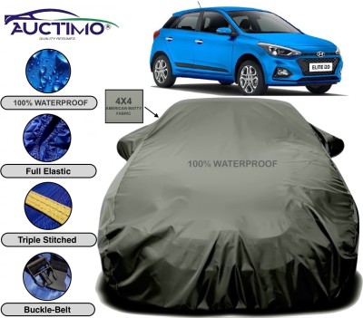 AUCTIMO Car Cover For Hyundai Elite i20 (With Mirror Pockets)(Green)