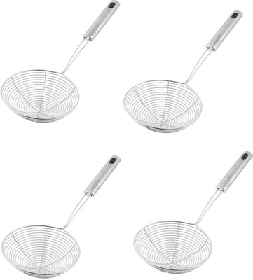 AVMART Fry Strainer Wire Skimmer Pack Of 4 Strainer(Silver Pack of 4)