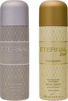 Eternal Love Body Spray Body Spray  -  For Men & Women(400 ml, Pack of 2)