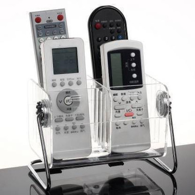 SAMP ENTERPRISE 4 Compartments acrylic Remote control stand/holder(transparent)