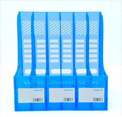 CPEX 6 Compartments PLASTIC File Organizers(Blue)