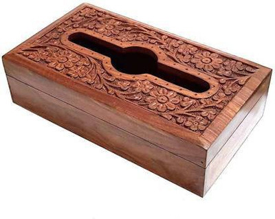 Elite Handicrafts 1 Compartments Wood Wooden Tissue/Napkin Holder(Brown)