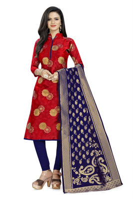 Diva's Choice Cotton Silk Self Design Kurta & Churidar Material