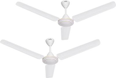 Kenstar Aria Plus 1200 mm Ultra High Speed 3 Blade Ceiling Fan  (White, Pack of 2)