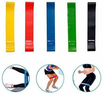 Fitness Solutions 5pcs Set Resistance Bands for Fitness Home Gym Exercise Workout Resistance Band(Pack of 5)