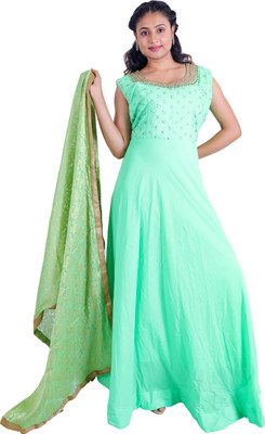 rayie collection Anarkali Gown(Green)