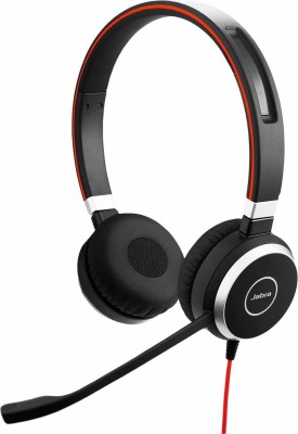 Jabra Evolve 40 MS, Stereo, USB-C Corded Headset Wired Headset(Black, On the Ear)