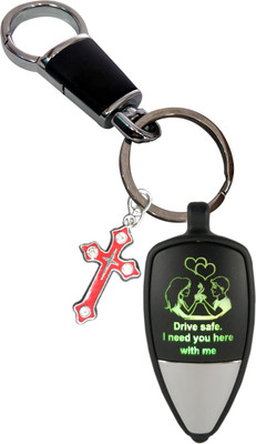 SHOKY LOOKS Drive Safe God Says I Need you here with me MSG with God and amazing Looking Key Chain