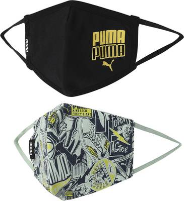PUMA Kid's (7-12 years) Face Mask Set of Two 5410906 Cloth Mask  (Multicolor, Free Size, Pack of 2)