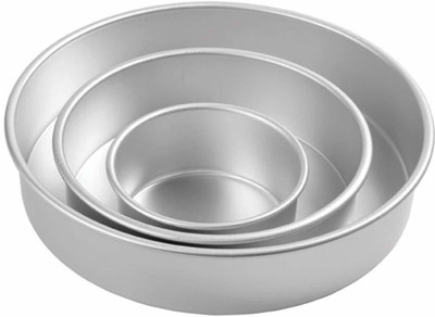 VPSK VPSK AKIRA ROUND CAKE MOULD PACK OF 3 Aluminium Cake Mould 3(Pack of 3)