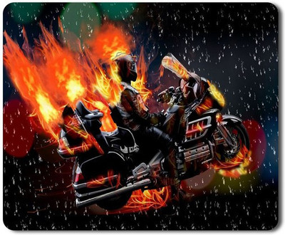 5 ACE Anti skid animated ride on fire Printed designer speed Mouse pad for PC/Laptop |7x8.5 Inches Mousepad(Multicolor)