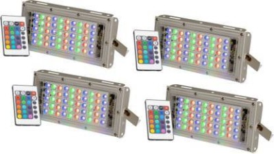 Online Generation MULTI FLOOD LIGHT 4 Flood Light Outdoor Lamp(Multicolor)