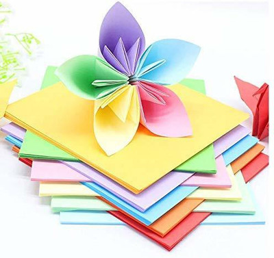 Shree Enterprises paper unruled A4 60 gsm Coloured Paper(Set of 100, Multicolor)
