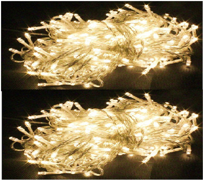 spark world 88 LEDs 19.91 m Yellow Steady String Rice Lights(Pack of 2)