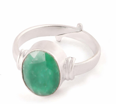 BL Fedput Alloy Emerald Rhodium Plated Ring
