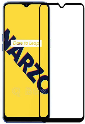 Q Box Edge To Edge Tempered Glass for realme narzo 10A(Pack of 1)