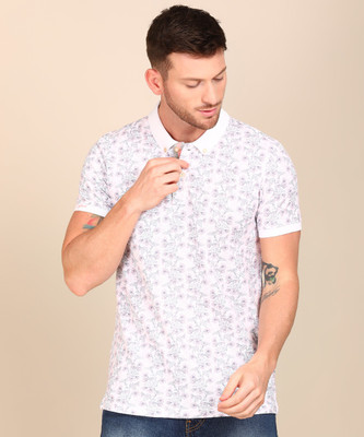peter-england-printed-men-round-neck-orange-t-shirt