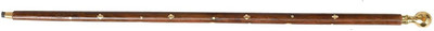 Quinergys - 417 - Morning Walk Sheesham Wood Hand Stick with Brass Work (23 Inches) Walking Stick