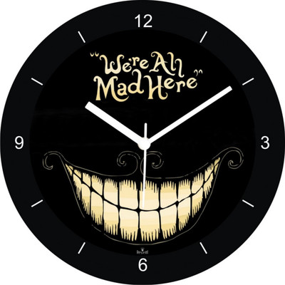 53% OFF on Regent Analog 28 cm X 28 cm Wall Clock(Black, With Glass)