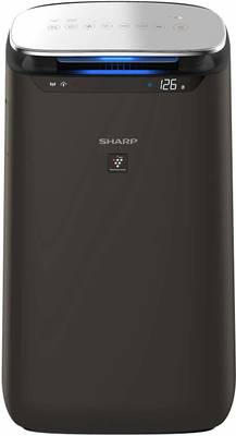 Sharp Air Purifier FP-J80M-H for Homes &amp; Offices | Dual Purification - ACTIVE (Plasmacluster Technology) &amp; PASSIVE FILTERS (True HEPA H14+Carbon+Pre-Filter) | Captures 99.97% of Impurities Black Portable Room Air Purifier  (BLACK)