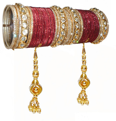 RENOY Metal Zircon Bangle Set(Pack of 66)