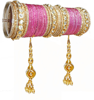 RENOY Metal Zircon Bangle Set(Pack of 66)