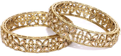 Divastri Copper Gold-plated Bangle Set(Pack of 2)