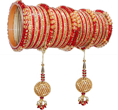 PRETTY GEMS Metal Zircon Bangle Set(Pack of 34)