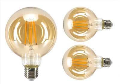 Hybrix 4 W Basic Decorative E27, E26 LED Bulb(Gold, Pack of 3)