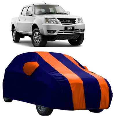 AutoCover Car Cover For Tata Xenon (With Mirror Pockets)(Orange, Blue)