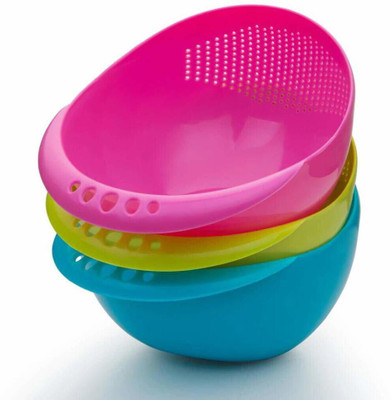 Akanksha Enterprises Rice Pulses Fruits Vegetable Noodles Pasta Colander Washing Bowl Strainer & Drainer Strainer Colander (Multicolor Pack of 3) Collapsible Strainer(Multicolor Pack of 1) Akanksha Enterprises Rice Pulses Fruits Vegetable Noodles Pasta Colander Washing Bowl Strainer & Drainer Strainer Colander (Multicolor Pack of 3) Collapsible Strainer(Multicolor Pack of 1)