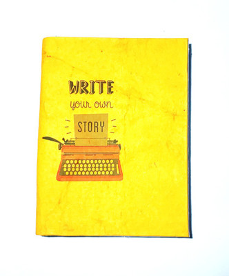 Cutrunn Hand Made A5 Diary Unrulled 100 Pages(Yellow)