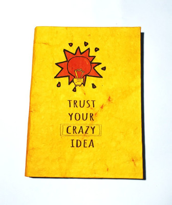 Cutrunn Hand Made A5 Diary Unrulled 100 Pages(Yellow)