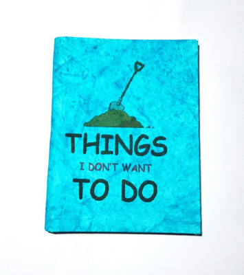 Cutrunn Hand Made A5 Diary Unrulled 100 Pages(Blue)