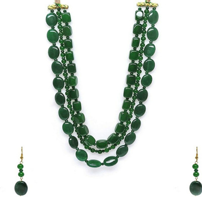 yash gems Stone Green Jewellery Set(Pack of 1)