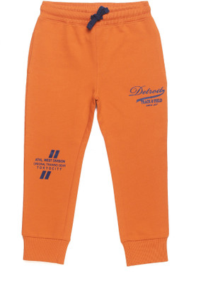 Plum Tree Track Pant For Boys(Orange, Pack of 1)