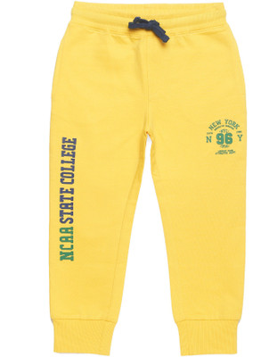 Plum Tree Track Pant For Boys(Yellow, Pack of 1)