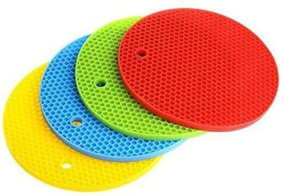 Vastarpara Multicolor Silicon Kitchen Linen Set(Pack of 4)