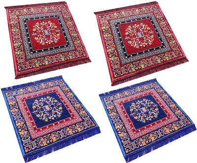 KARTIKEY Velvet Prayer Mat(Multicolor, Free, Pack of 4) deal from flipkart