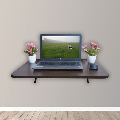 ADROIT Engineered Wood Study Table(Wall Mounted, Finish Color - Brown)
