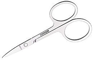 hinik Small Eyebrow Nose Hair Scissors ( Stainless Steel ,Set of 1) Scissors(Set of 1, Silver)