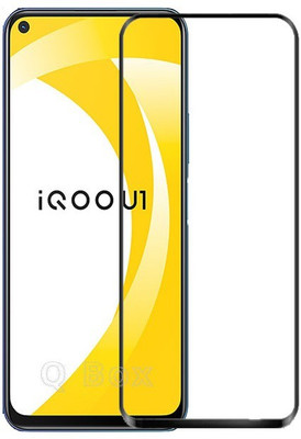 Q Box Edge To Edge Tempered Glass for Vivo iQOO U1(Pack of 1)