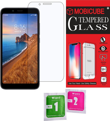 MOBICUBE Tempered Glass Guard for MI Redmi 7A(Pack of 1)