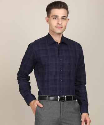 van-heusen-men-checkered-formal-multicolor-shirt