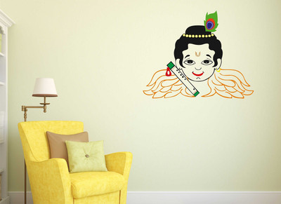 fuzzy 65 cm Krishna Self Adhesive Sticker(Pack of 1)